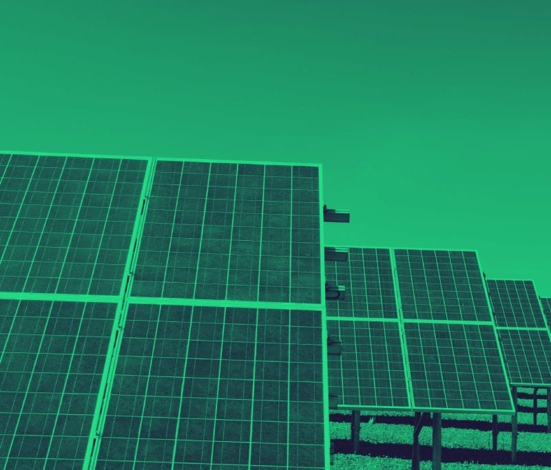 geração distribuída, placas solares com filtro verde