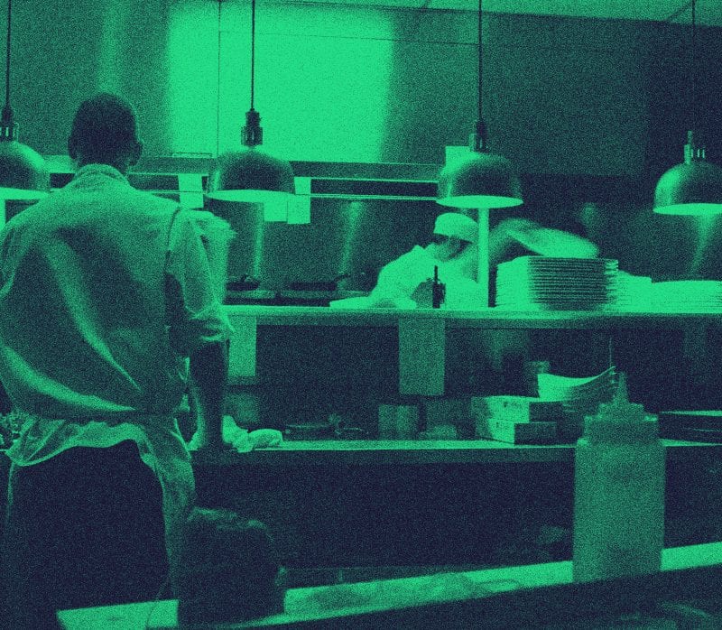 conta de luz restaurante com filtro verde