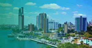 Cidade de Campina Grande com filtro azul